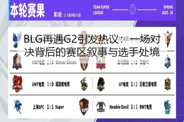 BLG再遇G2引发热议：一场对决背后的赛区叙事与选手处境